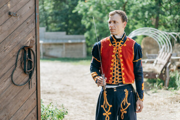 Portrait of a man dressed in vintage clothing