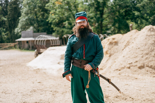 Portrait of a man dressed in vintage clothing
