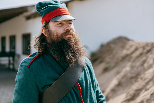 Portrait of a man dressed in vintage clothing