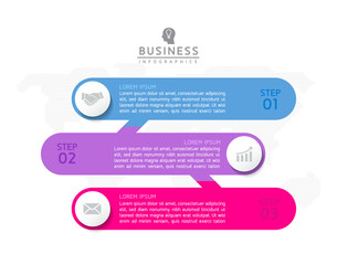 MobileVector illustration, infographics design, template, marketing, information, with 3 options or steps