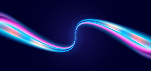 Abstract background with rainbow colored light waves. Vector illustration. Vector editable