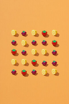 Colorful pattern madSeamless pattern with fruits and berries mad