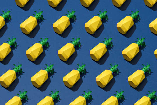 Pineapple on a blue background.