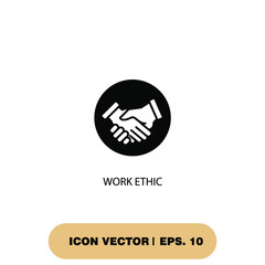 work ethic icons  symbol vector elements for infographic web