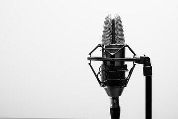 Studio Microphone isolated on a white background