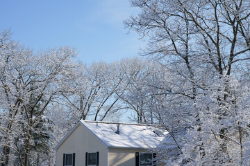Snow scenery Massachusetts USA