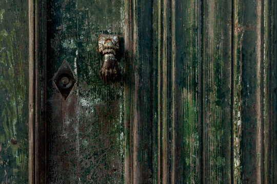 Vintage greenish door