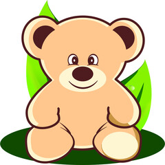 Obraz premium Cute teddy bear illustrated