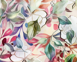 Fototapeta premium Modern Botanical Artwork 