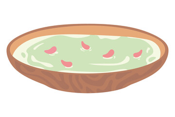 bowl with petals and water