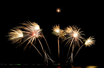 Firework Festival at Pattaya City in Thailand that established every year at the end on the month of November during 26