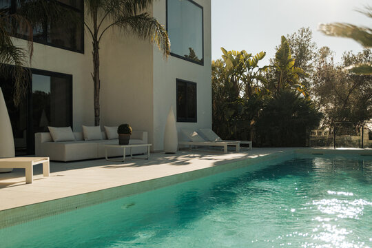 Swimming pool in a modern house