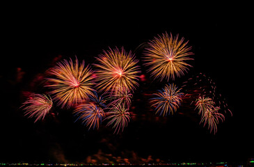 Firework Festival at Pattaya City in Thailand that established every year at the end on the month of November during 26 - 29.