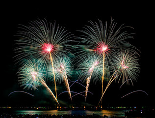 Firework Festival at Pattaya City in Thailand that established every year at the end on the month of November during 26 - 29.