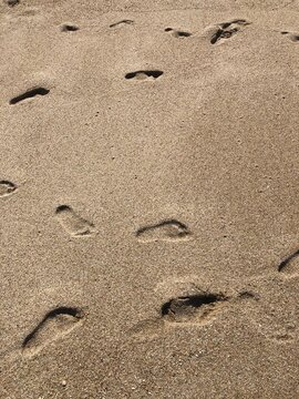 Footprints on the sand