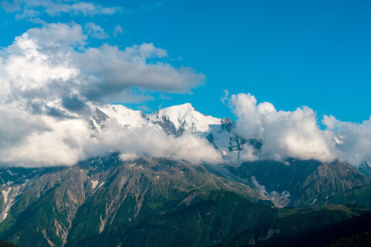 Snowy peak of my Montblanc mountain 