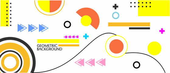 modern geometric abstract background with round and straight shape elements. suitable for website design, billboards and banners