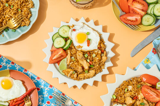 Vibrant and Colorful Indonesian Food