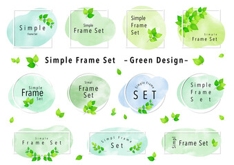 Simple Frame Set -Green Design- © IWOZON