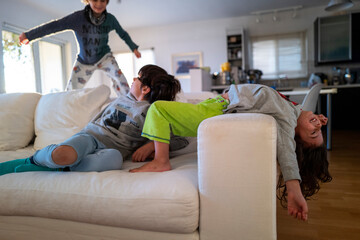 Boys having fun indoor