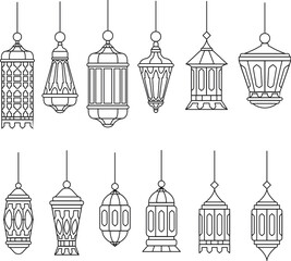 Islamic lantern monoline style