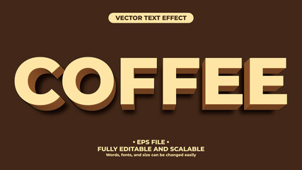 Coffee Minimalist 3D Editable Text Effect