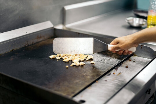 Working in professional kitchen