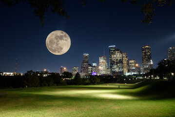 super moon in houston