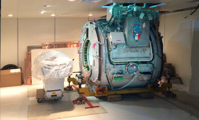  Installation of MRI scanner in the hospital.