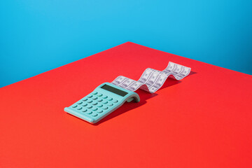 Calculator/Terminal printing/sending Dollar Bills.