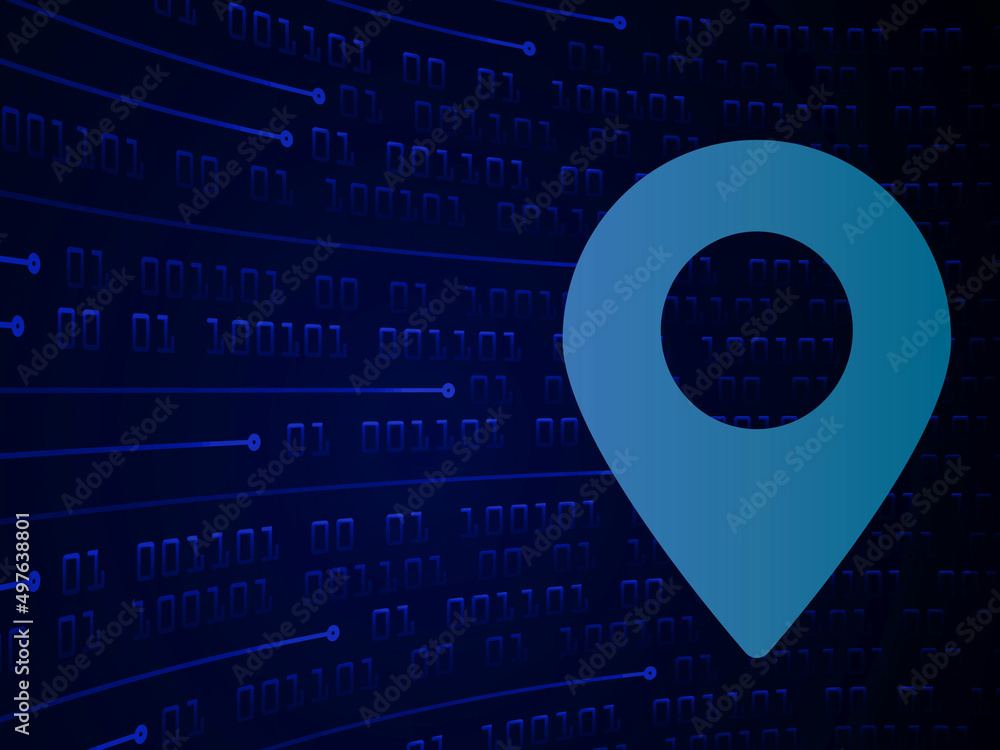 Poster 2d illustration navigation sign map pointer