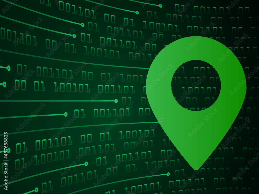 Poster 2d illustration navigation sign map pointer