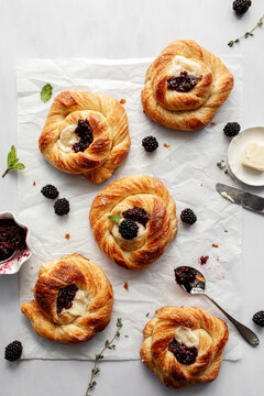 making homemade danish pastries