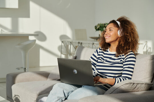 Young woman working with her laptop 