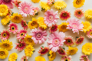 Colorful daisy flower background 
