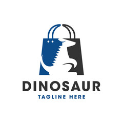 dinosaur toy shop illustration logo design