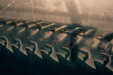 Green shopping trolleys