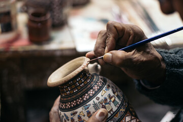 Pottery craft painting