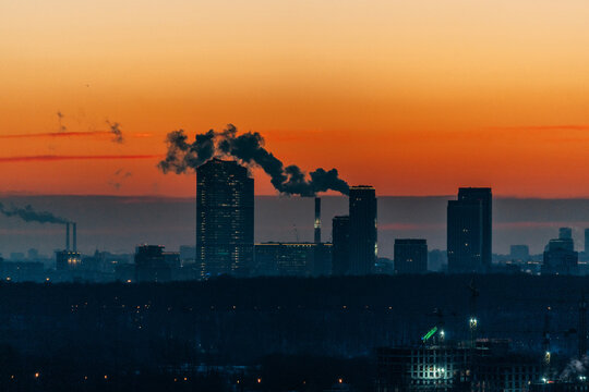 Sunrise over the city.