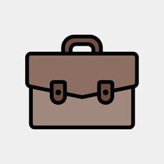 Bag icon in filled line style, use for website mobile app presentation
