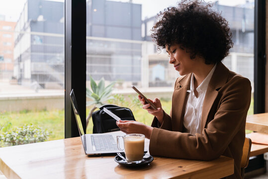 Customers Scanning Menu QR Code On Cell Phone