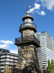 Fototapeta na wymiar 千代田区の九段坂公園にある常燈明台（高燈籠）