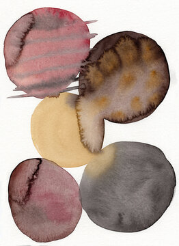 Abstract watercolour bubbles
