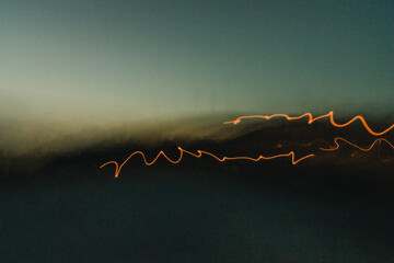 The streetlight that shakes at night.