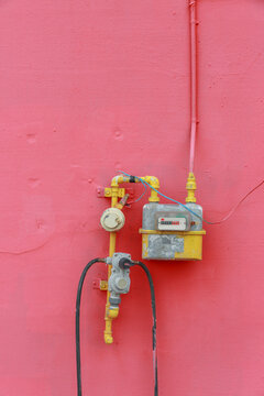 Colorful walls and meters.