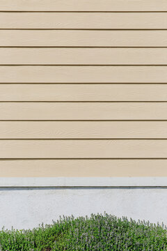 Pastel-colored house wall