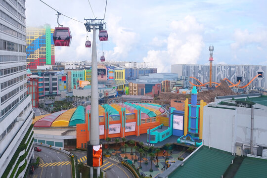 Pahang, Malaysia 30 Mar 2022, The newly opened Genting Skyworlds ia Southeast Asia's most anticipated outdoor theme park by Resorts World Genting.