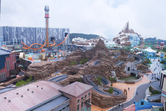 Pahang, Malaysia 30 Mar 2022, The newly opened Genting Skyworlds ia Southeast Asia's most anticipated outdoor theme park by Resorts World Genting.