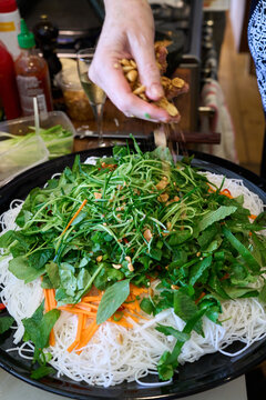 Fresh rice noodle salad