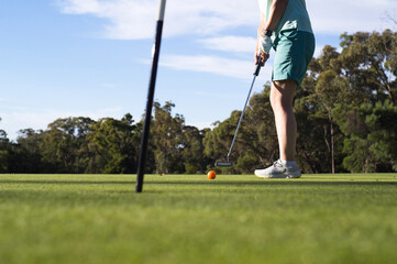 Putting a golf ball